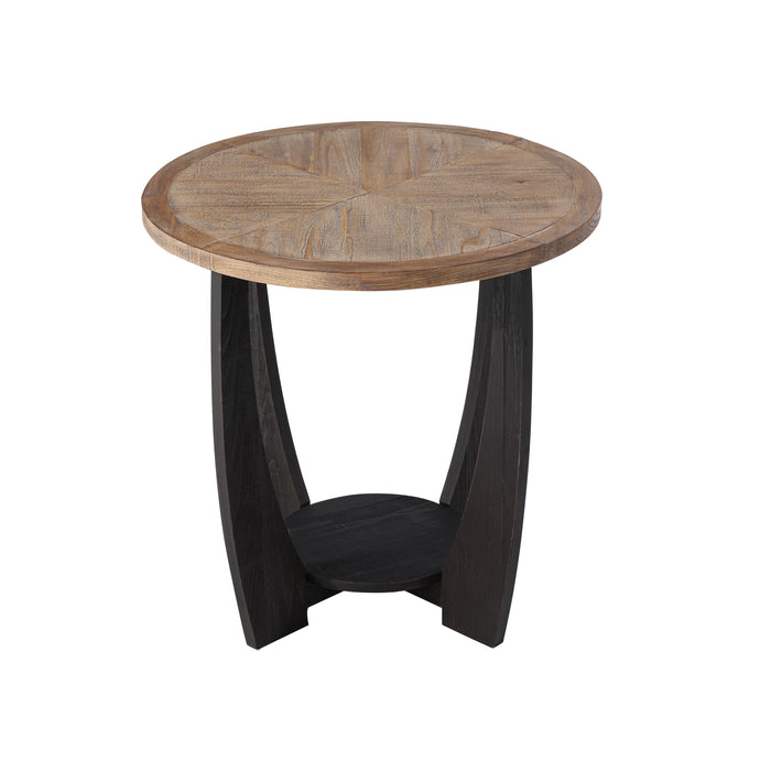 COZAYH HOME Rustic Round End Table