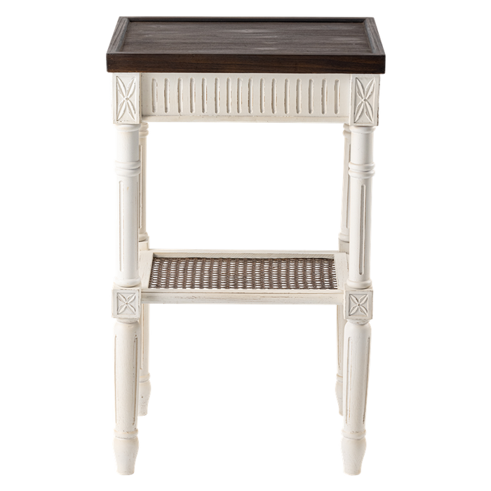COZAYH HOME Rustic End Table with Shelf