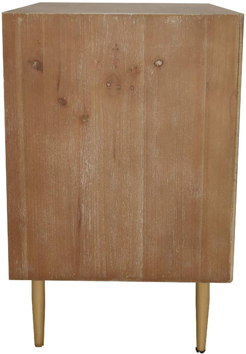 COZAYH HOME Rustic Farmhouse Woven Fronts Nightstand