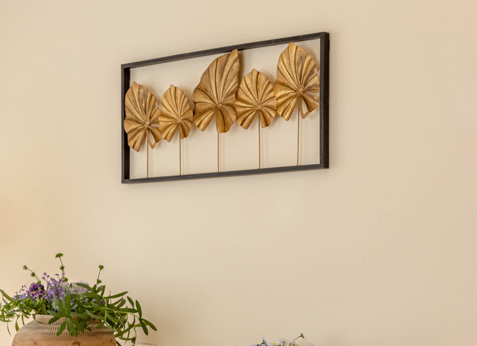 COZAYH HOME Golden Leaf Wall Decor