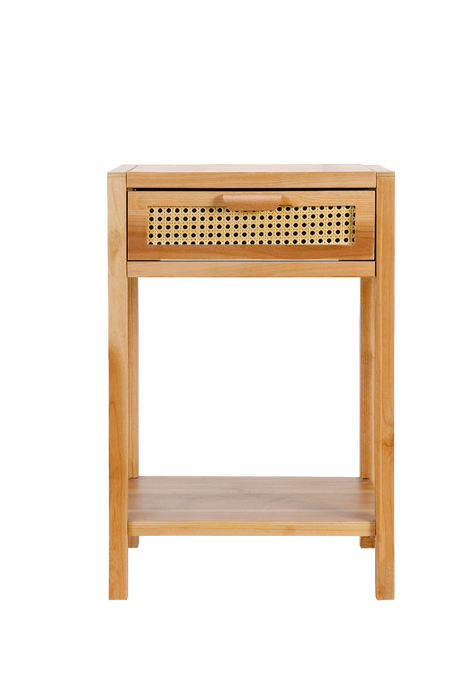 COZAYH HOME Woven Pattern End Table, Natural