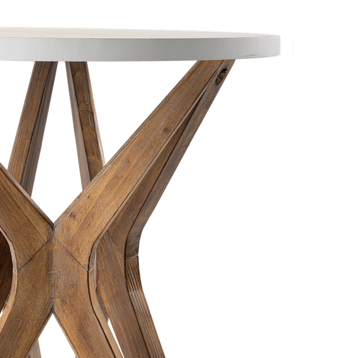 COZAYH HOME Pedestal Farmhouse End Table