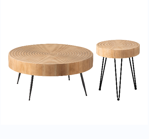 COZAYH HOME 2-Piece Coffee Table Set, Round