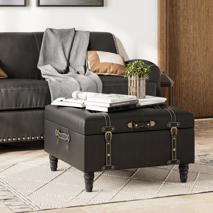 Upholstered Black Coffee Table