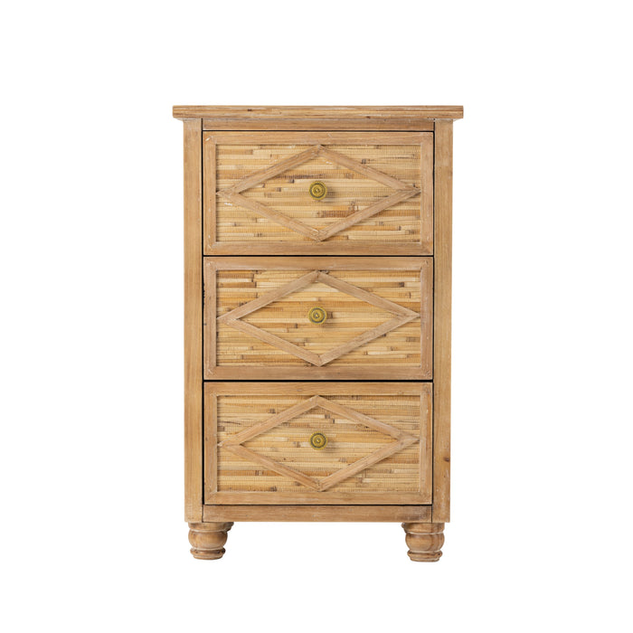 COZAYH HOME 3-Drawer Tall Nightstand