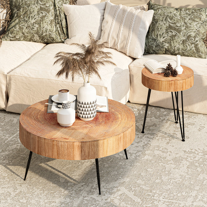 COZAYH HOME 2-Piece Coffee Table Set, Round