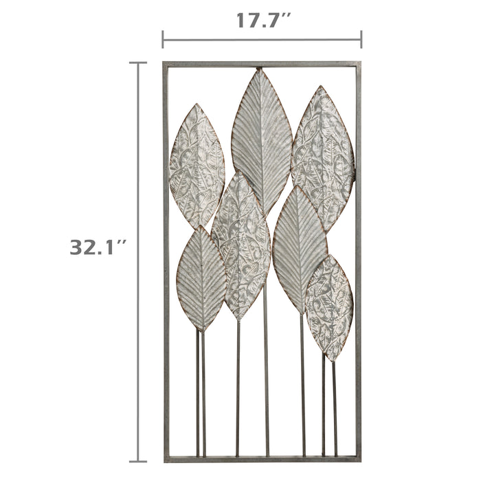 COZAYH HOME Distressed Metal Leaves Wall Decor