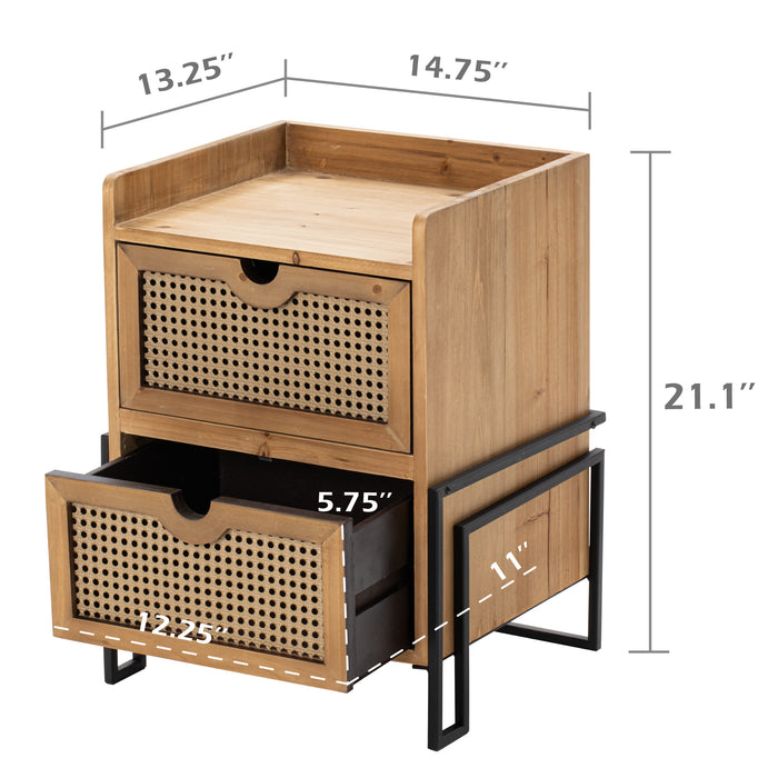 COZAYH HOME Two Drawer Nighstand