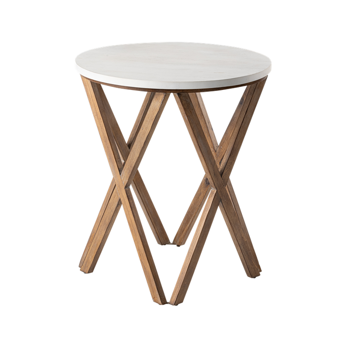 COZAYH HOME Pedestal Farmhouse End Table