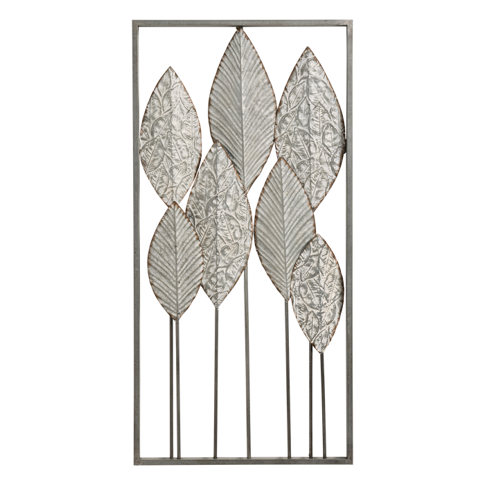 COZAYH HOME Distressed Metal Leaves Wall Decor