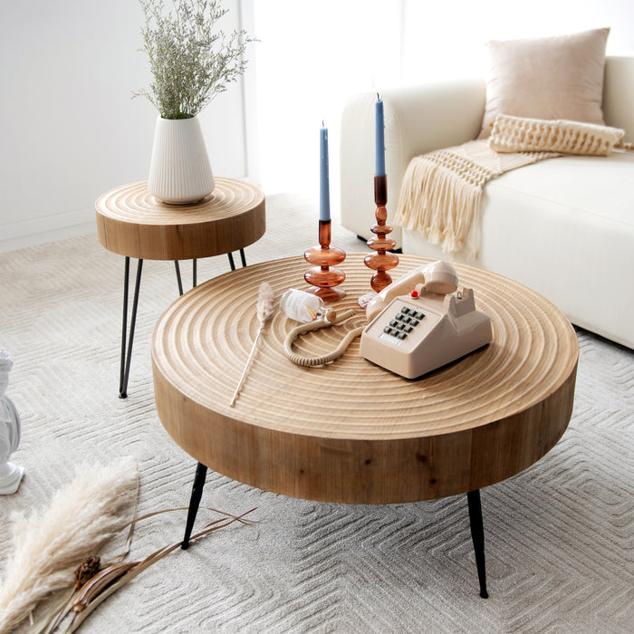 COZAYH HOME 2-Piece Coffee Table Set, Round