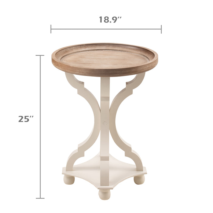 COZAYH HOME Natural Tray Top Side Table , Round