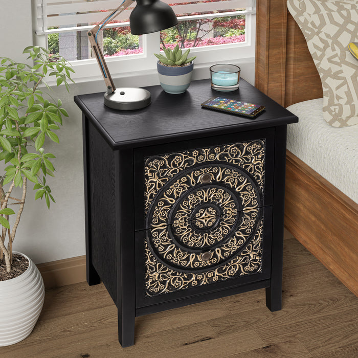 COZAYH HOME 2-Drawer Fully-Assembled Nightstand