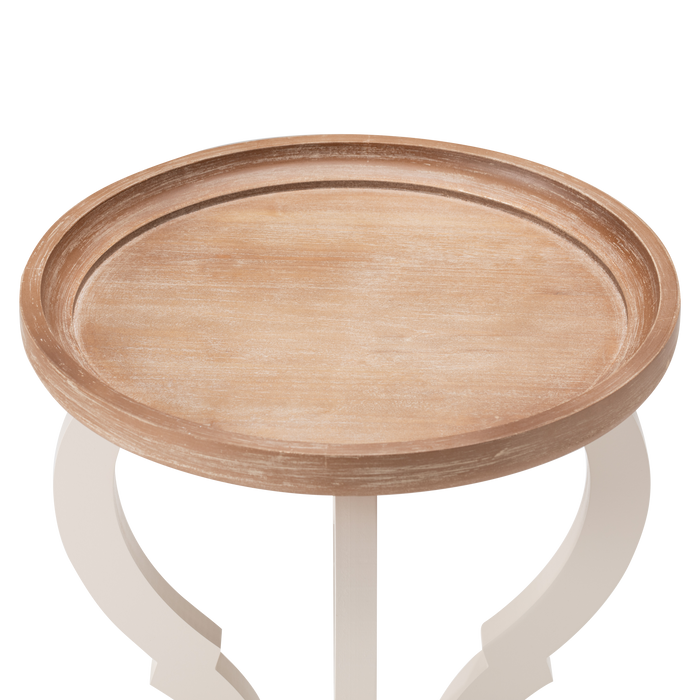 COZAYH HOME Natural Tray Top Side Table , Round