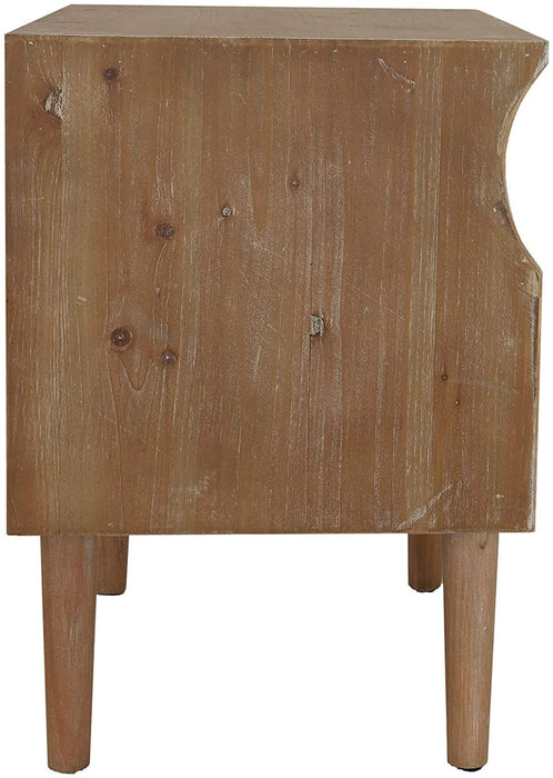COZAYH HOME Rustic Farmhouse Woven Fronts Nightstand