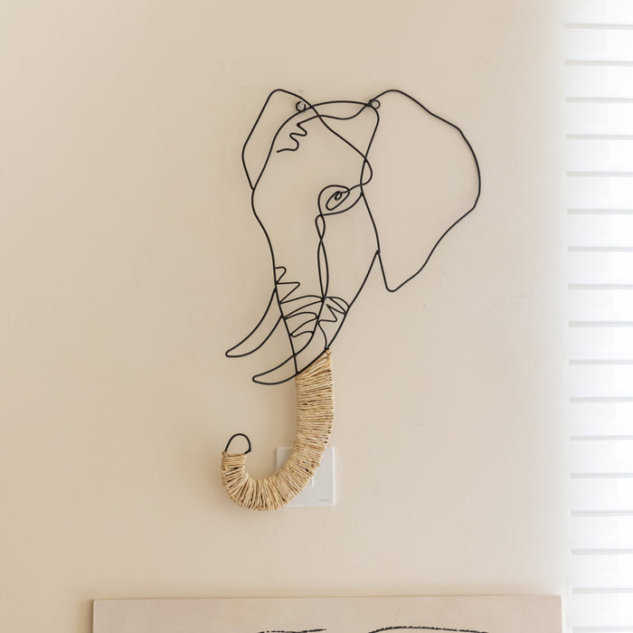 COZAYH HOME Rustic Elephant and Ox Head Wall Decor