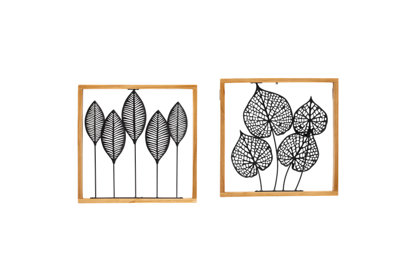 COZAYH HOME Metal Leaves Wall Decor, Set of 2