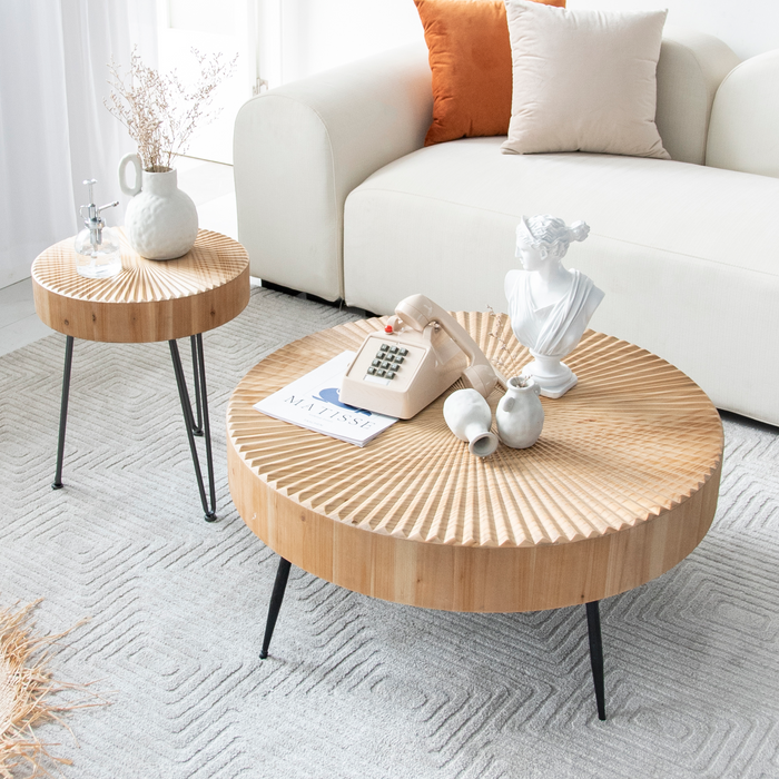 Round leg coffee table deals