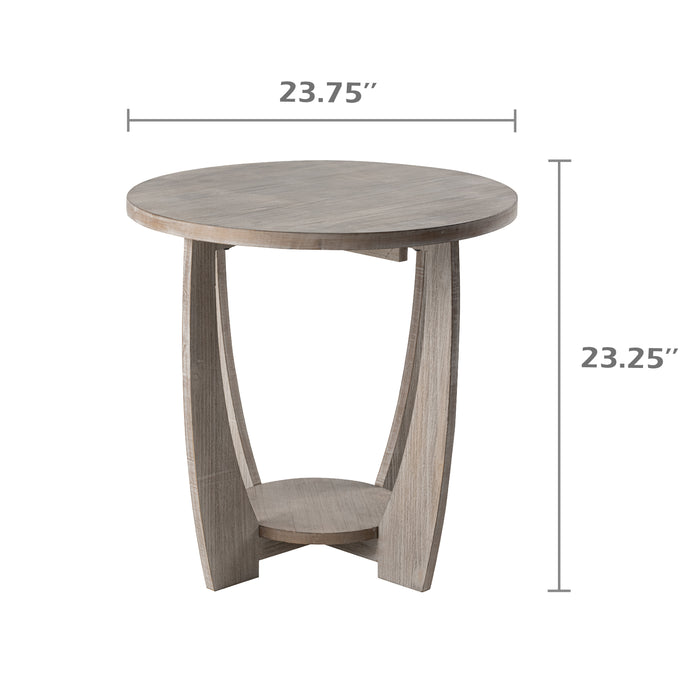 COZAYH HOME Rustic Round End Table
